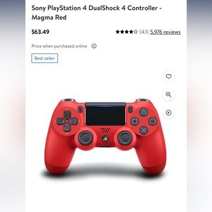 Dual shock 4 wireless (red edition)